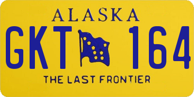 AK license plate GKT164