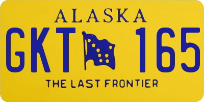 AK license plate GKT165