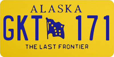 AK license plate GKT171