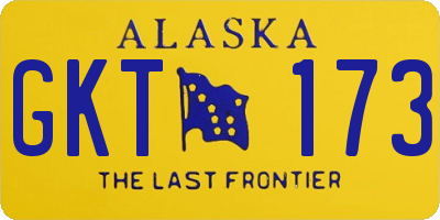 AK license plate GKT173