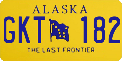 AK license plate GKT182