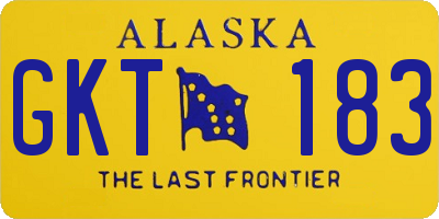 AK license plate GKT183