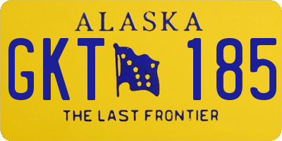 AK license plate GKT185