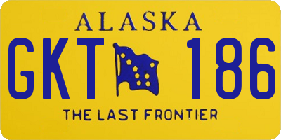 AK license plate GKT186