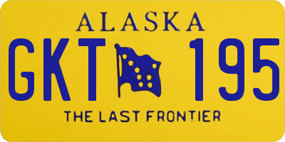 AK license plate GKT195