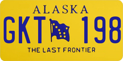 AK license plate GKT198