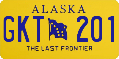 AK license plate GKT201