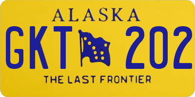 AK license plate GKT202