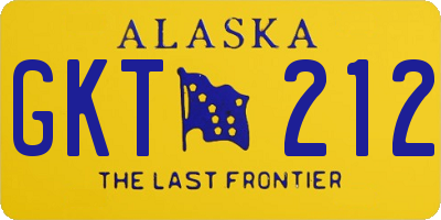 AK license plate GKT212