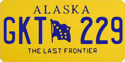 AK license plate GKT229