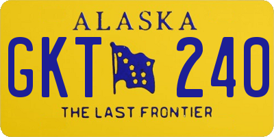AK license plate GKT240