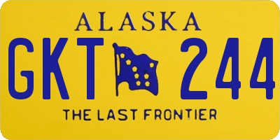 AK license plate GKT244