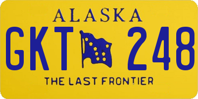AK license plate GKT248
