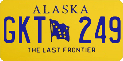AK license plate GKT249