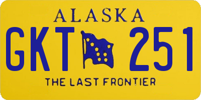 AK license plate GKT251