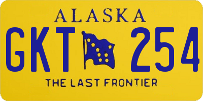 AK license plate GKT254