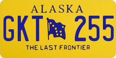 AK license plate GKT255
