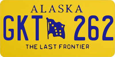 AK license plate GKT262