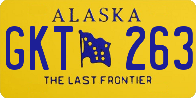 AK license plate GKT263