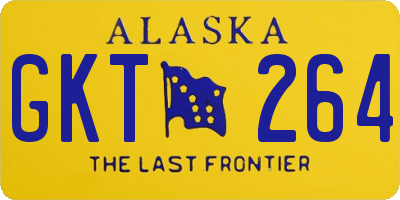 AK license plate GKT264