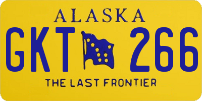 AK license plate GKT266