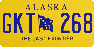 AK license plate GKT268