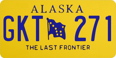 AK license plate GKT271