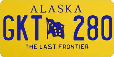 AK license plate GKT280