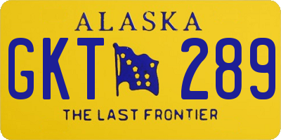 AK license plate GKT289