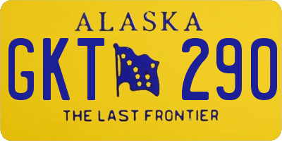 AK license plate GKT290
