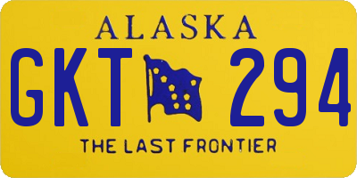 AK license plate GKT294