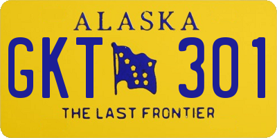 AK license plate GKT301