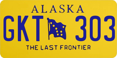 AK license plate GKT303