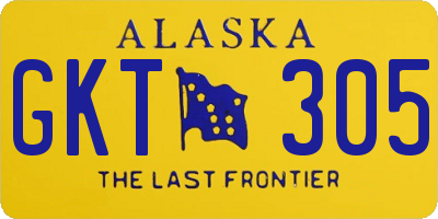 AK license plate GKT305