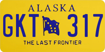 AK license plate GKT317