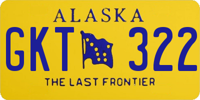 AK license plate GKT322