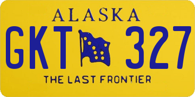 AK license plate GKT327