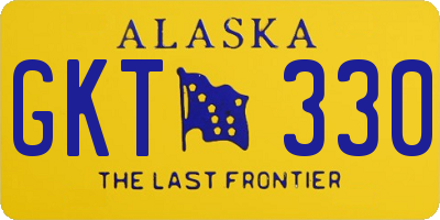 AK license plate GKT330