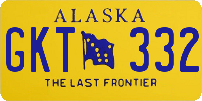 AK license plate GKT332