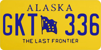 AK license plate GKT336