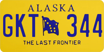 AK license plate GKT344