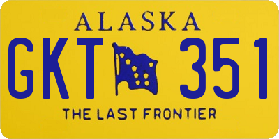 AK license plate GKT351