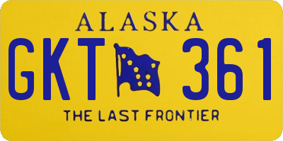 AK license plate GKT361