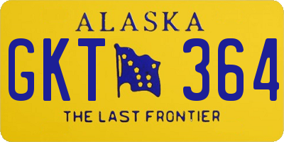 AK license plate GKT364