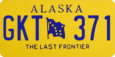 AK license plate GKT371