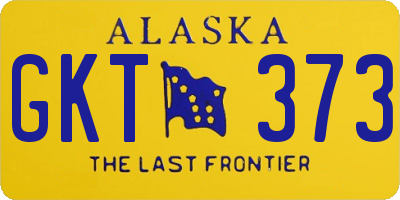 AK license plate GKT373