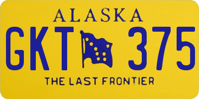 AK license plate GKT375