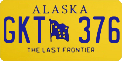 AK license plate GKT376