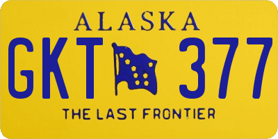 AK license plate GKT377