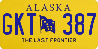 AK license plate GKT387